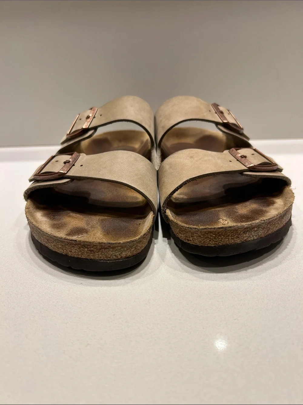 Birkenstock Arizona Nubuck Sandals -Tan size EU 46